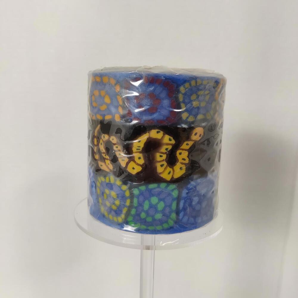Rainbow Serpent Pillar Candle - Swazi Candles - Handmade - Fair Trade